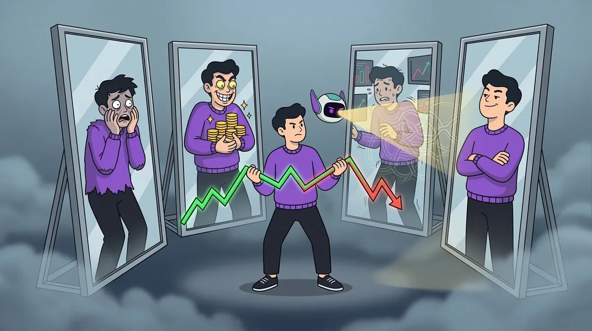 Trader using the best trading psychology app to track emotions and build discipline