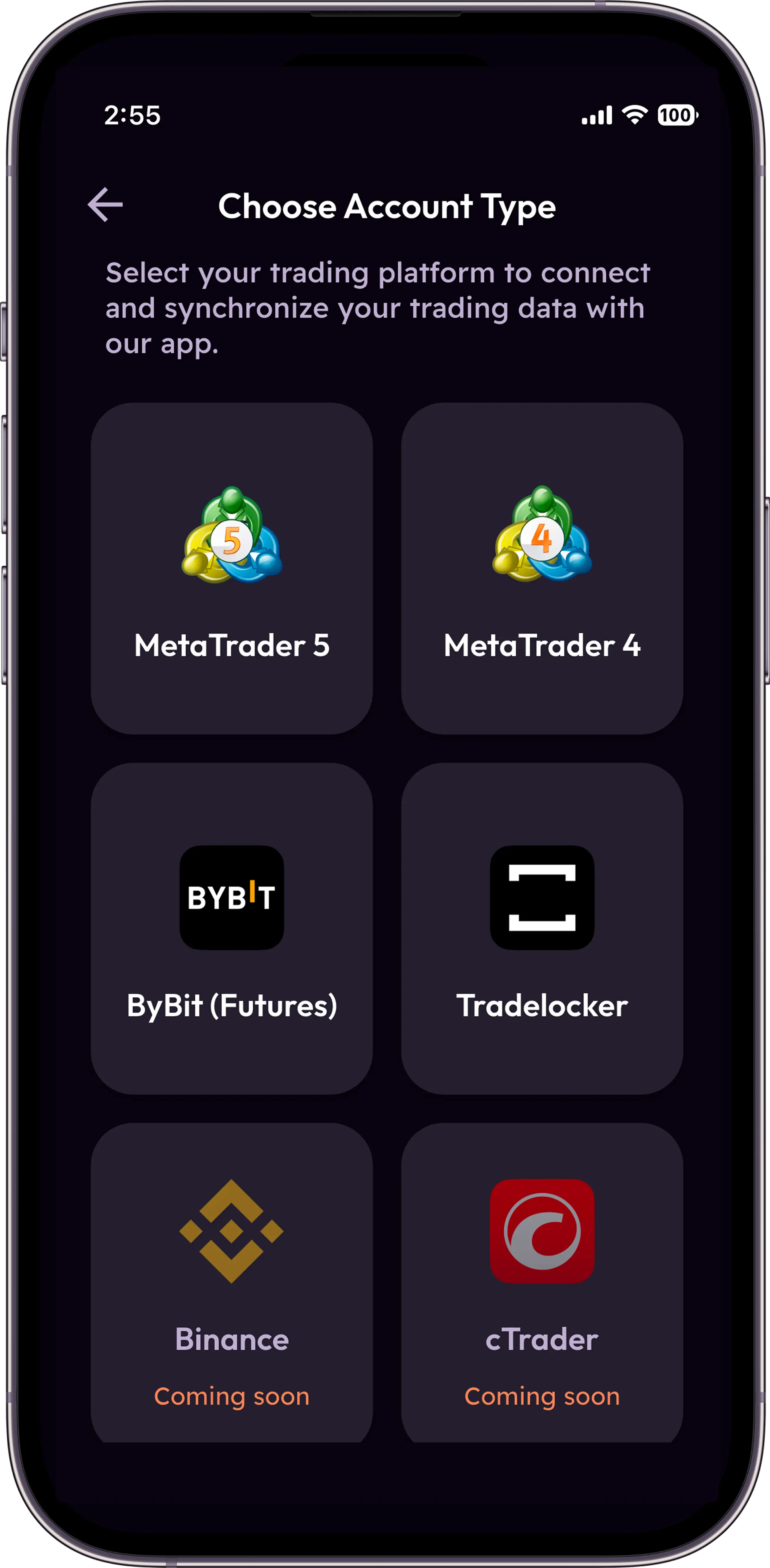 Auto-sync with trading platforms
