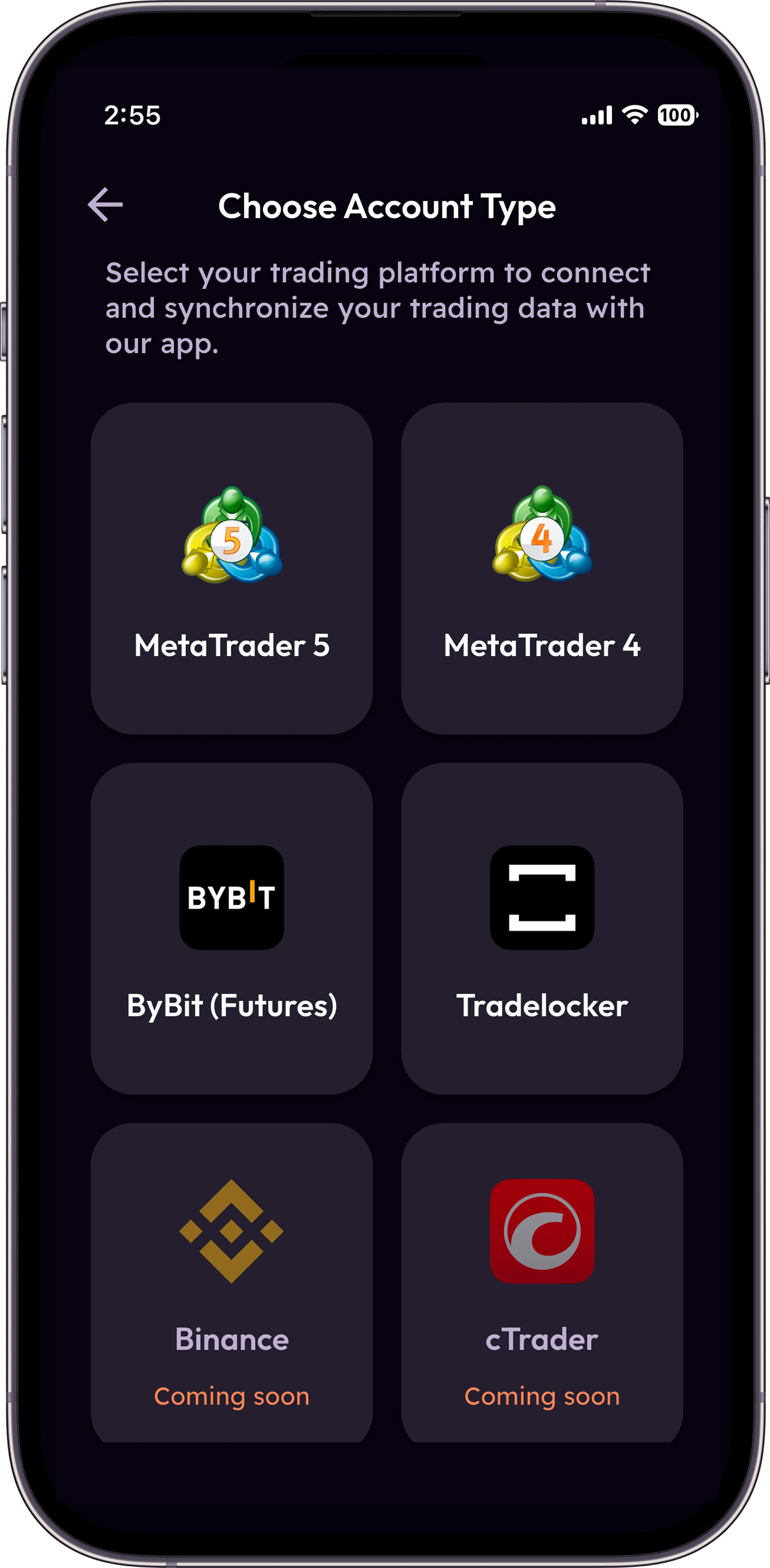 Auto-sync with trading platforms